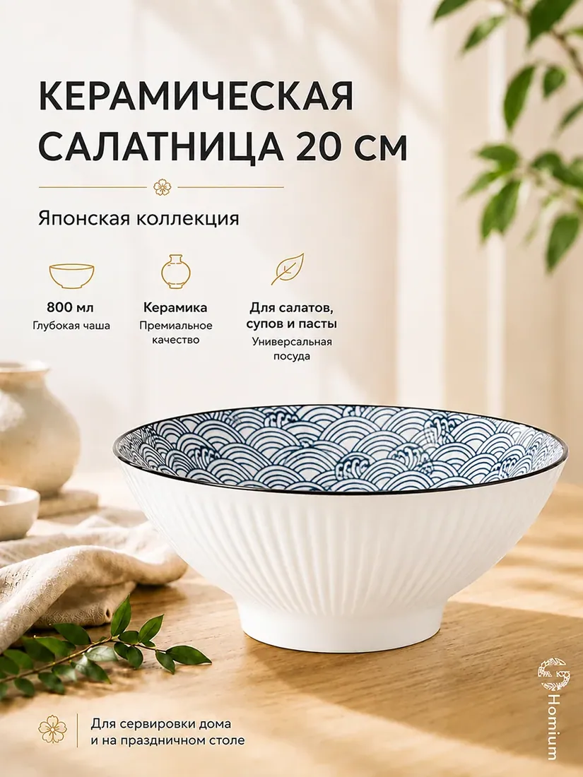 Тарелка глубокая - роспись 13 - D20